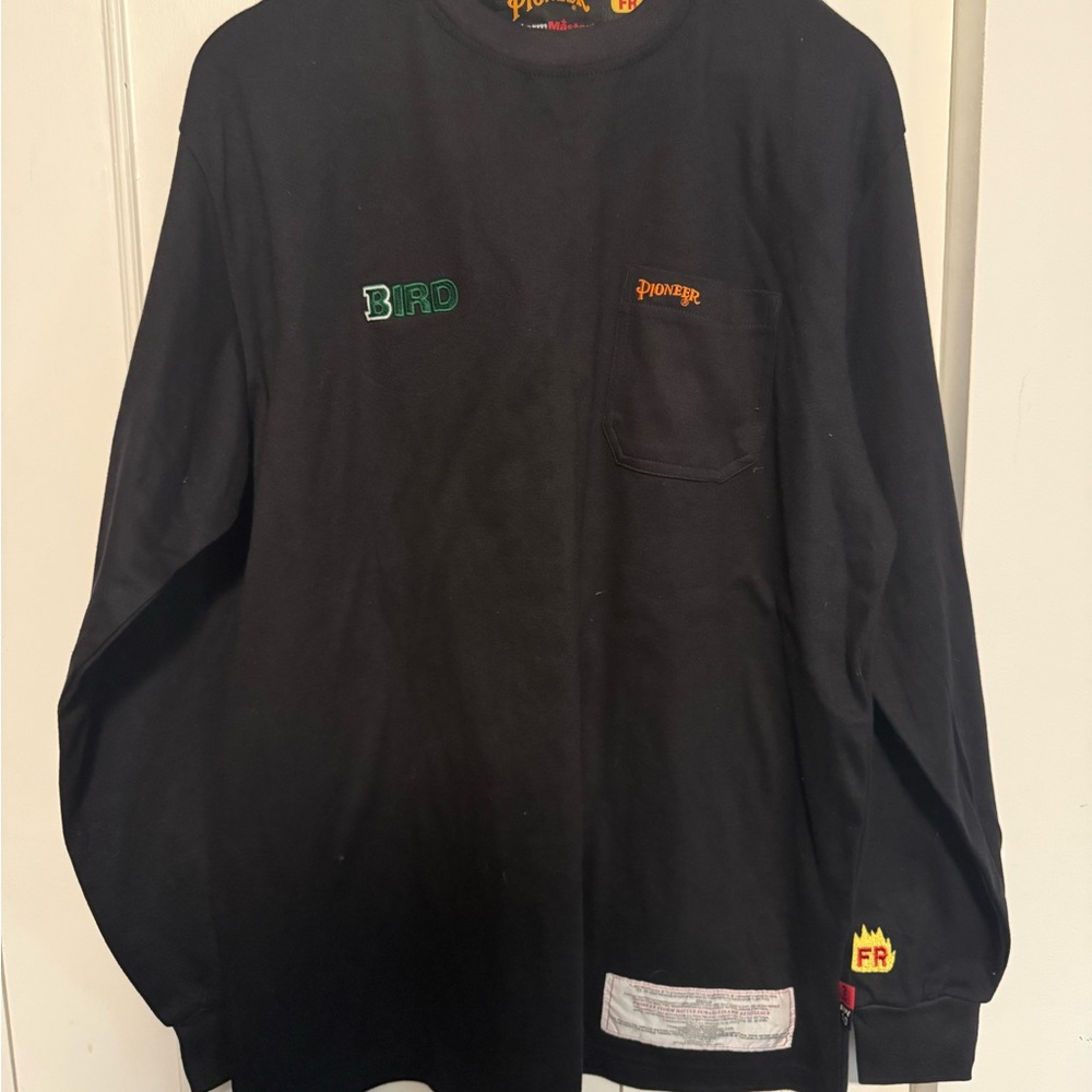 PIONEER large Black Fire Retardant long sleeve shirt